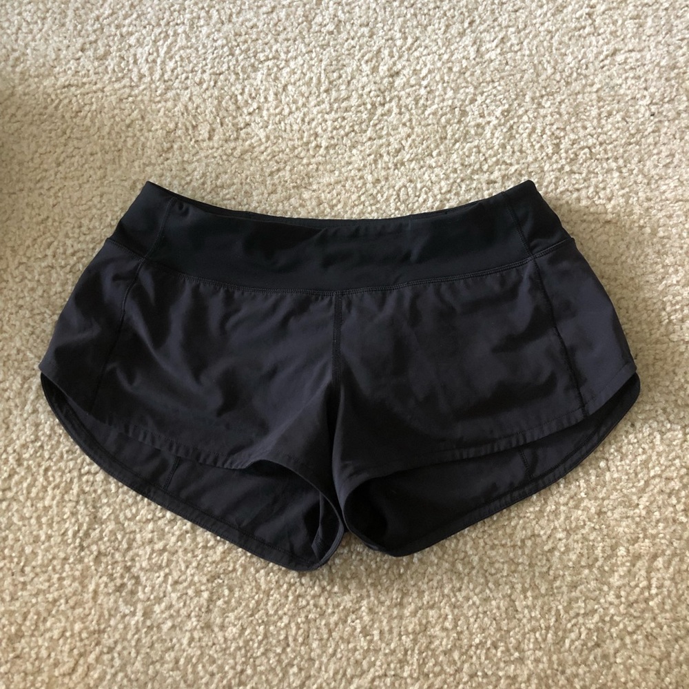 Lululemon black speed up shorts